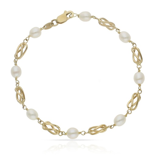 [PU580] PULSERA ORO 18KL PERLAS