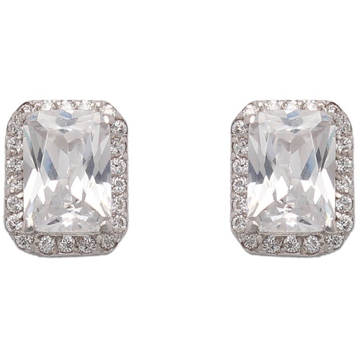 [P823] Pendientes oro blanco 18 kt