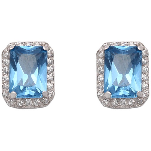 [P824] Pendientes oro blanco 18 kt