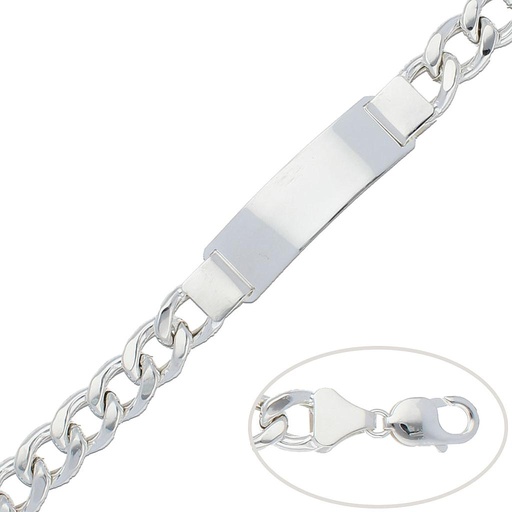 [AG122] PULSERA BARBADA PLATA 925MM - 12MM