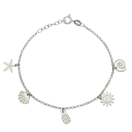 [AG267] PULSERA PLATA 925MM MINI CHARMS MIX