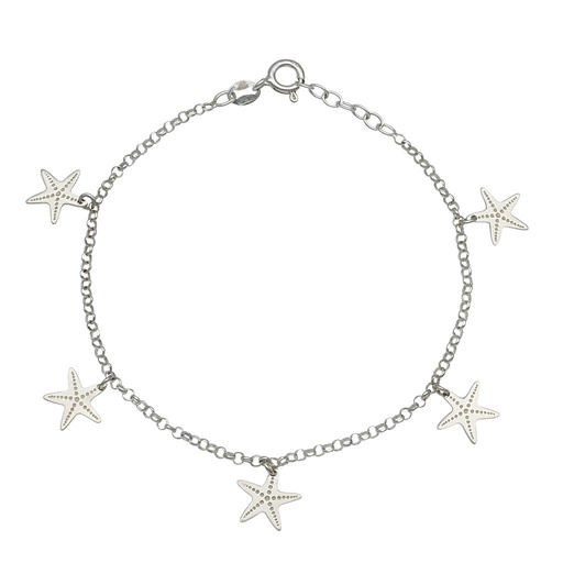 [AG265] PULSERA PLATA 925MM MINI CHARMS ESTRELLA MAR