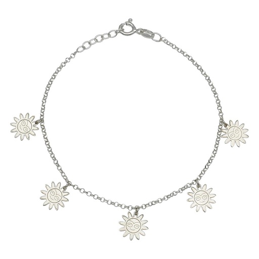 [AG264] PULSERA PLATA 925MM MINI CHARMS SOL