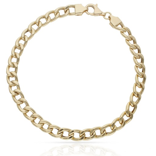 [PU532] Pulsera oro 18 kt hueca barbada