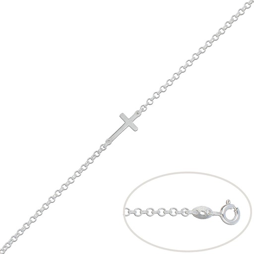 [AG106] PULSERA PLATA 925MM CRUZ
