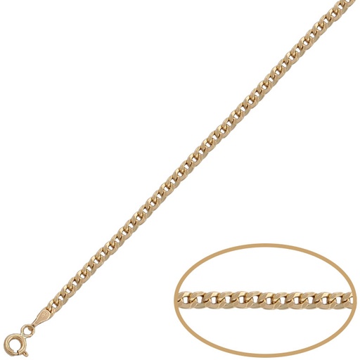 [PU1213] Pulsera oro 18 kt barbada hueca 3mm