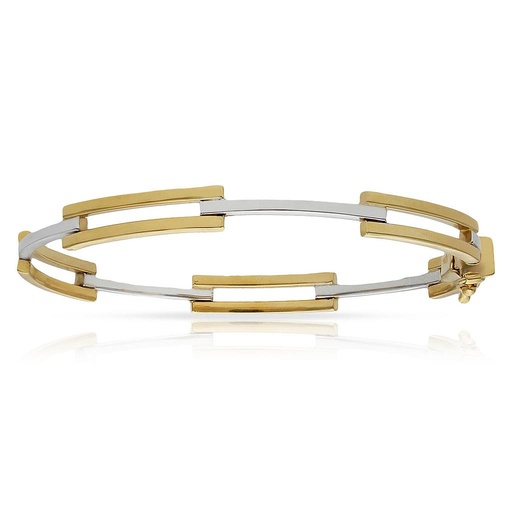 Brazalete oro 18 kt bicolor