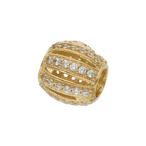 [CH36] CHARMS ORO 18KL BOLA CALADA CIRCONITAS