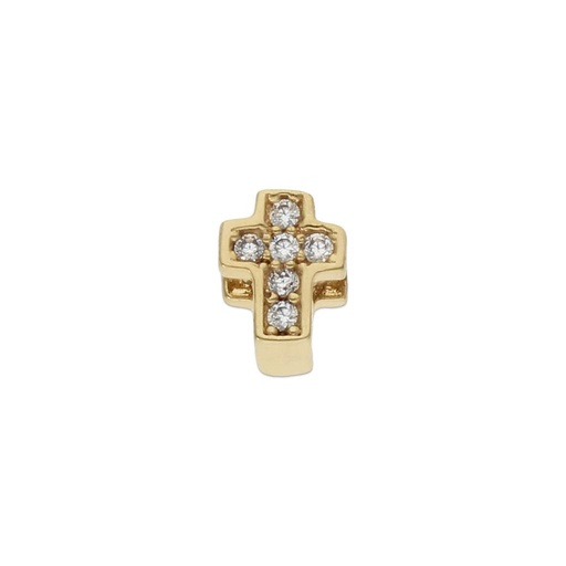 [CH16] CHARMS ORO 18KL CRUZ CIRCONITAS