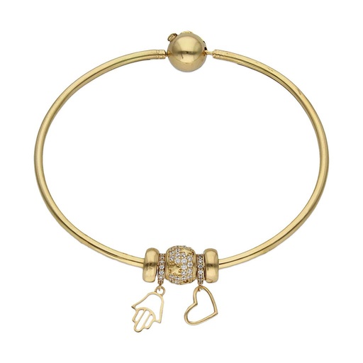 [CH74] PULSERA ORO 18KL RIGIDA - MANO DE FATIMA