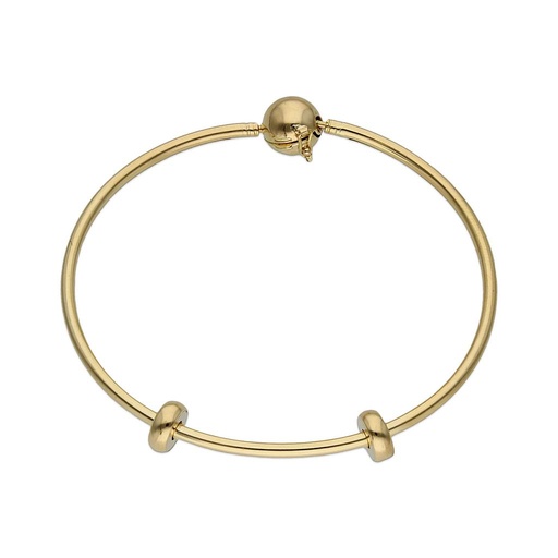 [CH2] PULSERA ORO 18KL RIGIDA STOPPERS LISOS