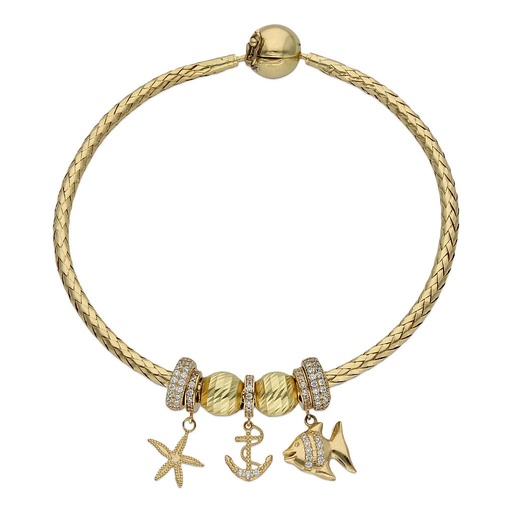 [CH7] PULSERA ORO 18KL FLEXIBLE - DEL MAR