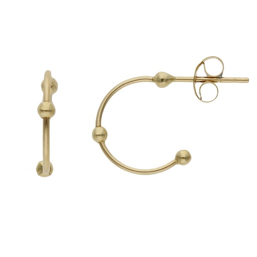 [P1446] Aros oro 18 kt bolas - 6mm